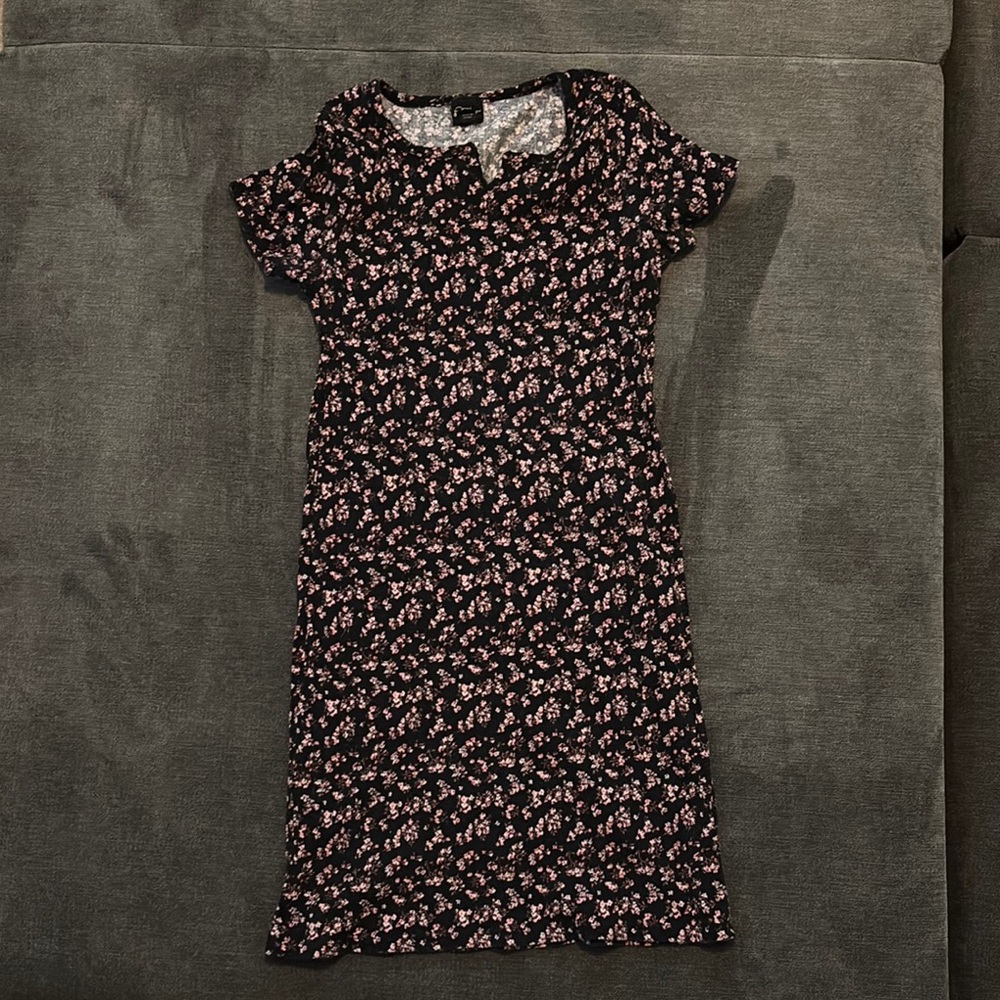 Art Class Red and White Sheath Dress with Flutter Sleeves